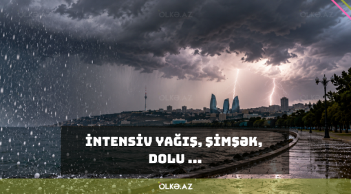 İntensiv yağış, şimşək, dolu - SABAHIN HAVASI