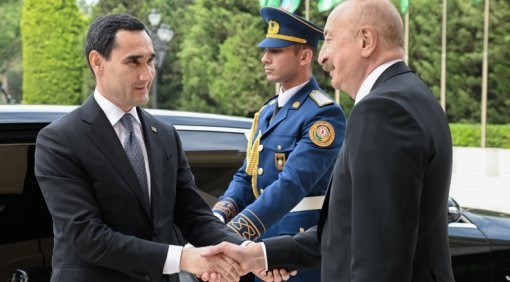 Türkmənistan Prezidentinin Bakıda rəsmi qarşılanma mərasimi olub