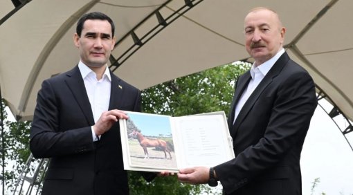 Türkmənistan Prezidentinə Qarabağ atı hədiyyə edilib