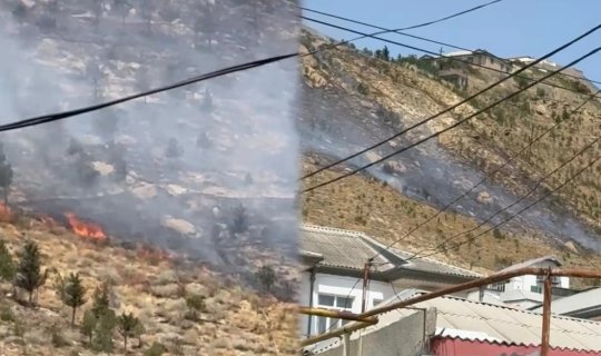 Səbaildə səhərdən başlayan yanğın davam edir: Külək alovu ətrafa yayır