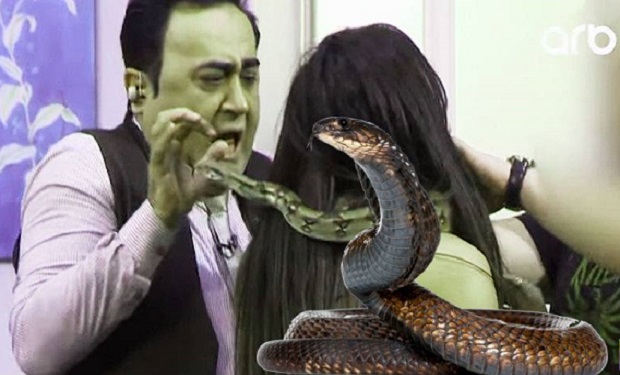 Фото змея душит человека