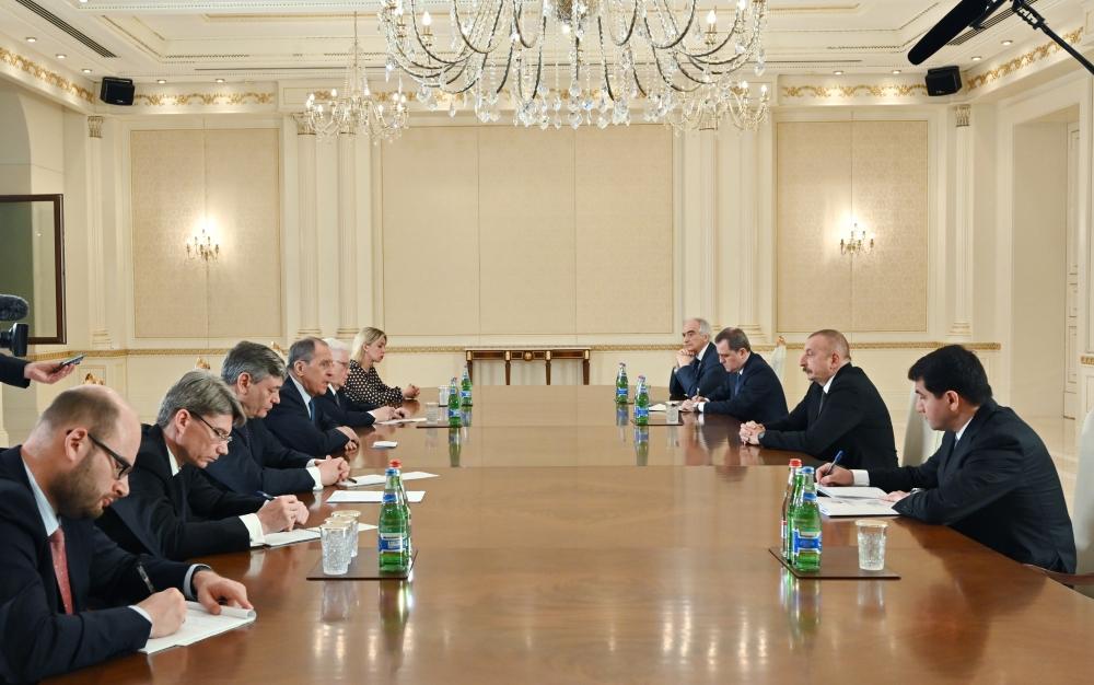 Prezident Rusiyanın xarici işlər nazirini qəbul etdi - FOTO
