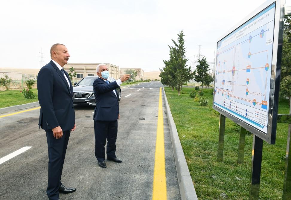 İlham Əliyev “Abşeron” yarımstansiyasının açılışında - FOTO