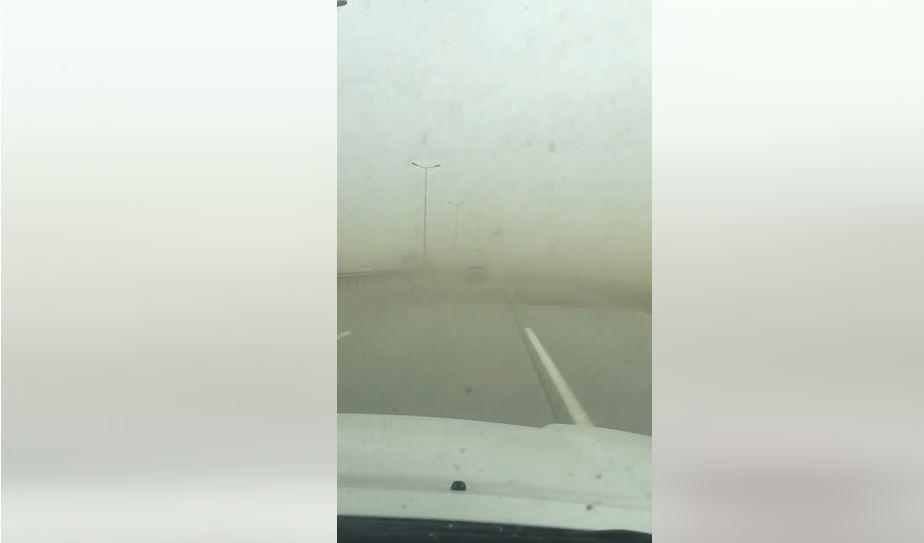 Qobustanda toz fırtınası - FOTOLAR