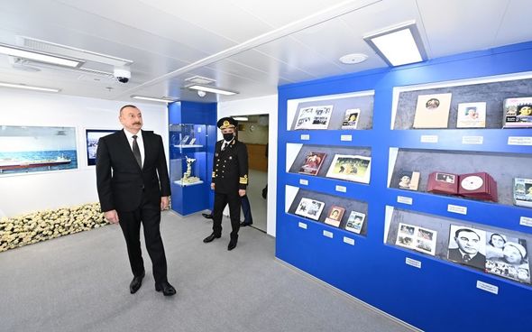 Prezident “Zərifə Əliyeva” gəmisinin istismara verilməsi mərasimində - YENİLƏNİB + FOTO