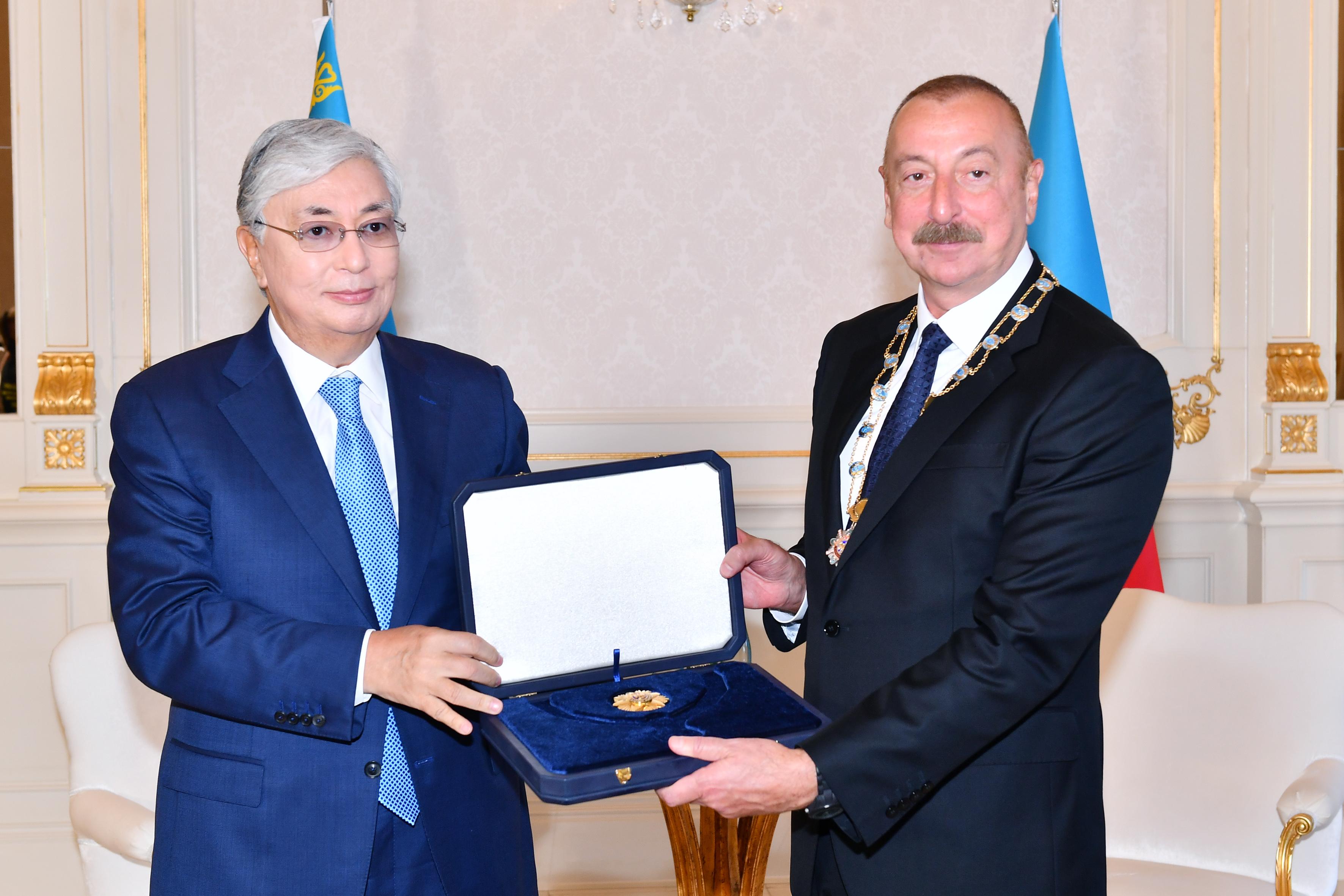 İlham Əliyev Qazaxıstanın “Altın kıran” – “Qızıl qartal” ali ordeni ilə təltif olunub