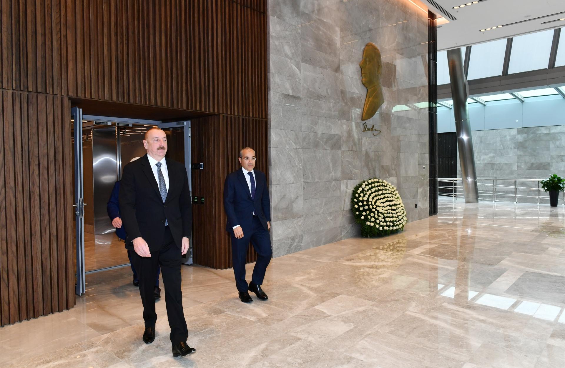 Prezident Dövlət Xidmətinin yeni binasının açılışında - FOTO