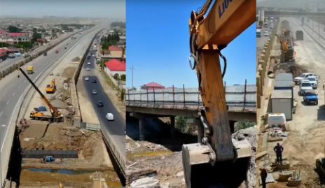 Bakıda yeni körpü tikilir - VİDEO