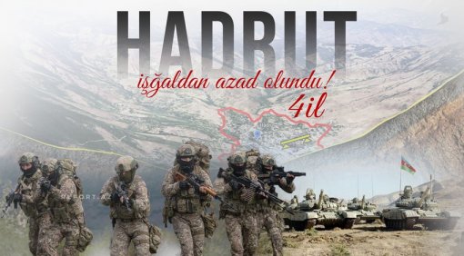 Hadrutun işğaldan azad olunmasından 4 il ötür