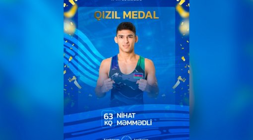 Azərbaycanın daha bir güləşçisi qızıl medal qazandı - YENİLƏNİB