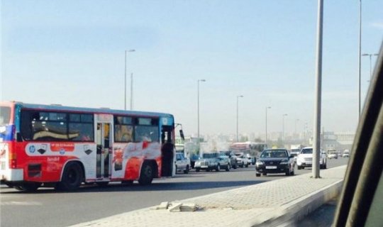 Bakıda avtobus sürücüsündən dəhşətli qəza- FOTO