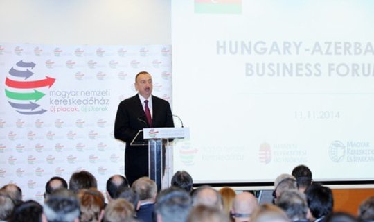 İlham Əliyev Macarıstanda geniş tərkibdə görüş keçirdi