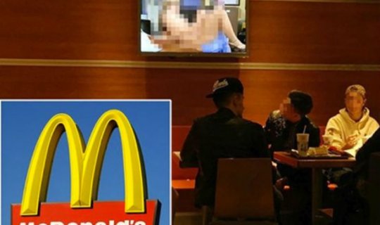 McDonald's-da porno nümayiş olundu