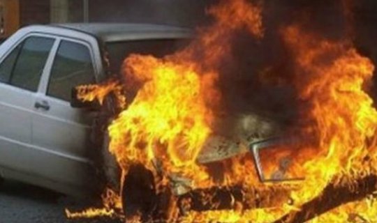 Yasamalda “Mercedes” yandı- Sürücüsü yaralandı