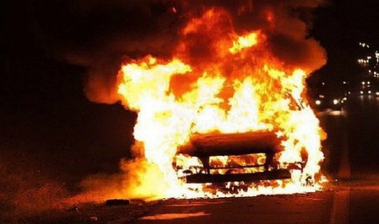 Qusarda “Toyota” yandı