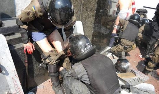 Kiyevdə etirazçılar saxlanıldı