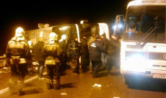 Moskva-İrəvan avtobusu qəzaya düşdü: 7ölü, 35 yaralı
