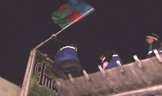 Nardaranın mərkəzində Azərbaycan bayrağı asıldı