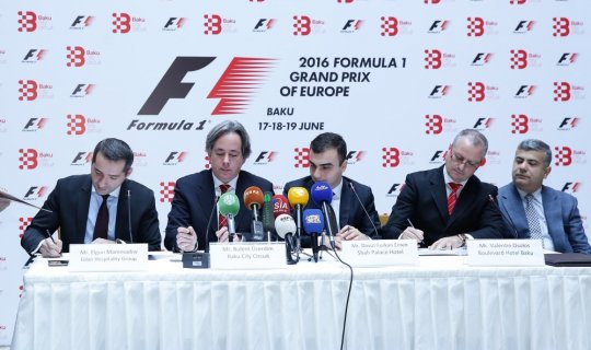 “Formula-1” Avropa Qran-prisi ilə əlaqədar Bakıdakıotellərlə memorandum imzalanıb