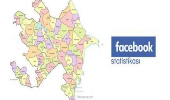 Azərbaycanın şəhər və rayonlarında Facebook istifadəçiləri