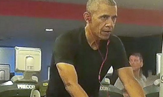 Obama idman edərkən görüntüləndi