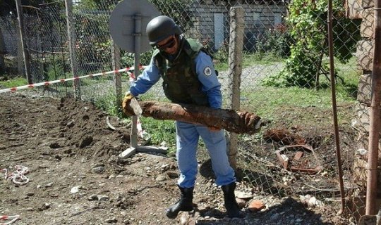 Tərtərdə partlamamış raket tapılıb