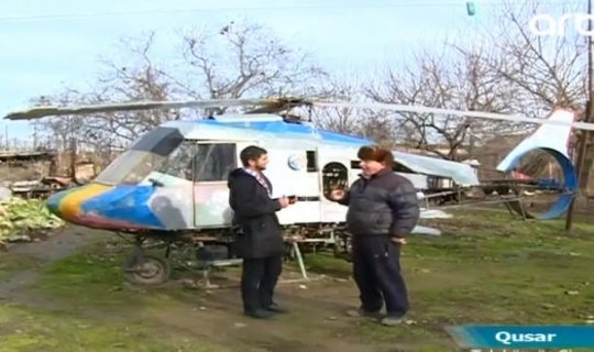 Qusar sakini siqaret pulunu yığıb helikopter düzəltdi