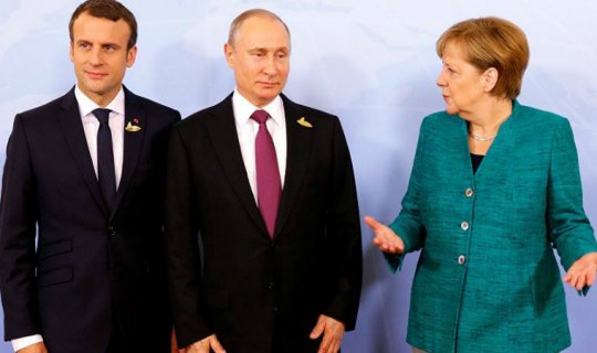 Putin, Merkel və Makron görüş keçirir