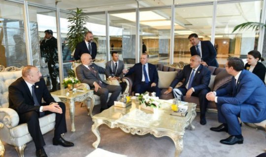 Azərbaycan prezidenti Dünya Neft Konqresində iştirak edən dövlət başçıları ilə görüşüb