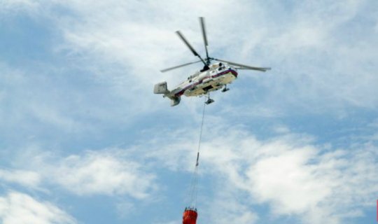 Azərbaycan helikopterinin Gürcüstanda əməliyyatlarda iştirakı davam edir