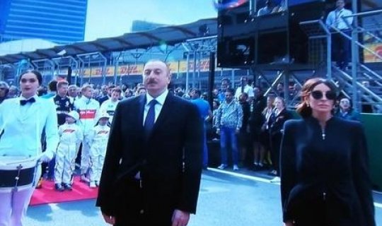 Prezident İlham Əliyev və birinci xanım Mehriban Əliyeva Formula 1 Azərbaycan Qran-Prisinin əsas yarışına baxılar