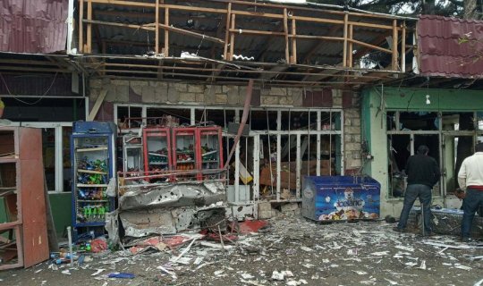 Ermənilər Ağdama yenidən mərmi atdı, mağaza, kafe və çayxanaya ziyan dəydi