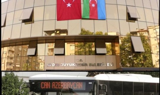 Türkiyədə avtobuslarda “Can Azərbaycan” yazısı - FOTO