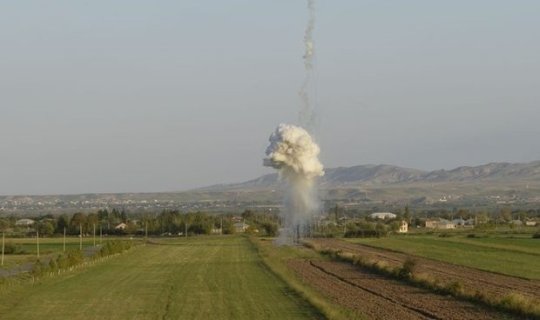 Ermənistan tərəfindən Füzuliyə fosforlu mərmi atılıb - FOTO