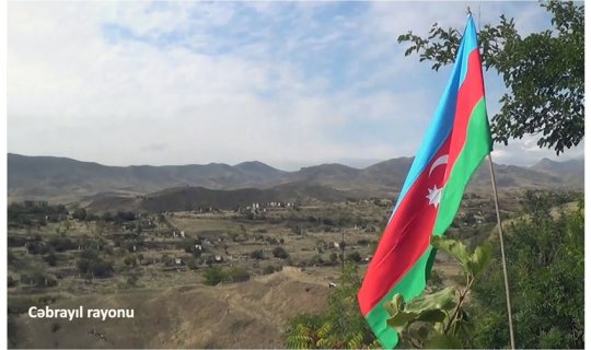Cəbrayılda Azərbaycan bayrağı dalğalanır - VİDEO