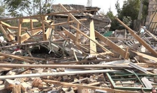 Tərtərdə düşmən zərbəsi ilə dağıdılan ticarət mərkəzinin son halı - VİDEOREPORTAJ