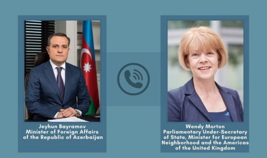 Ceyhun Bayramov və britaniyalı nazir arasında telefon danışığı olub