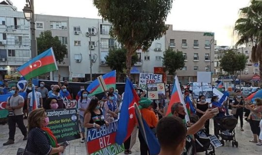 Ermənistanın Gəncə terroru İsraildəki Azərbaycan diasporunun səbrini daşırdı - FOTO