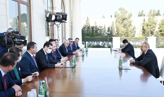 Azərbaycan Prezidenti Türkiyə parlamentinin Sədrini qəbul edib - YENİLƏNİB + FOTO
