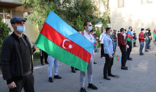 Müddətli həqiqi hərbi xidmətə çağırılan gənclər cəmiyyətə müraciət etdilər - FOTO