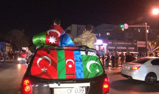 Qubadlı şəhərinin işğaldan azad olunması Sumqayıt şəhərində sevinclə qarşılandı - VİDEO