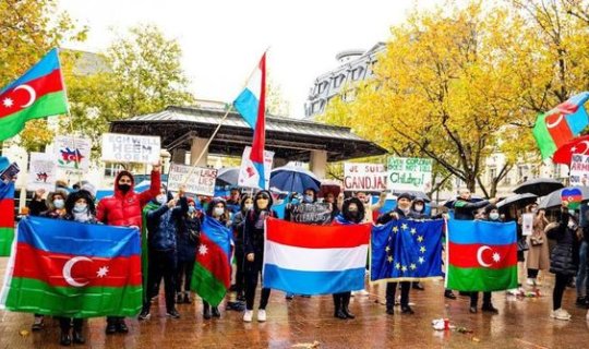 Lüksemburqda erməni vandalizminə etiraz - FOTO