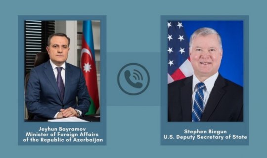 Ceyhun Bayramovxa0 ABŞ Dövlət katibinin müavini ilə telefonda danışıb