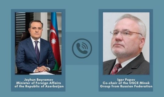 Ceyhun Bayramov ATƏT-in Minsk Qrupunun həmsədrləri ilə telefonla danışıb - FOTO