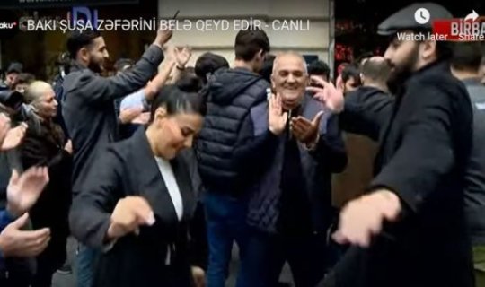 Bakıda zəfər sevinci yaşanır - VİDEO