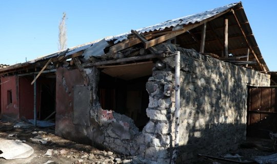 Ermənilər Tərtərin Əskipara kəndini atəşə tutub, mülki ev dağılıb