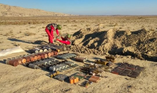 Ermənilərin ərazilərimizə atdıqları xa0tank əleyhinə minalar, dronlar aşkarlandı