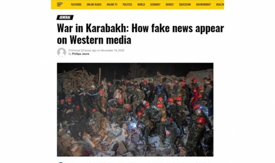 “EU Reporter”: Qarabağ müharibəsi: Qərb mediasında feyk xəbərlər necə yayılır