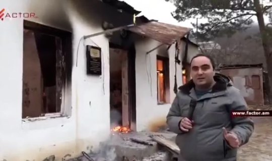 Ermənilər Kəlbəcərdə məktəbi yandırıblar - VİDEO