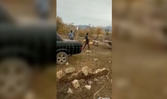 Ermənilər ağ bayraq qaldırıb qaçır - VİDEO